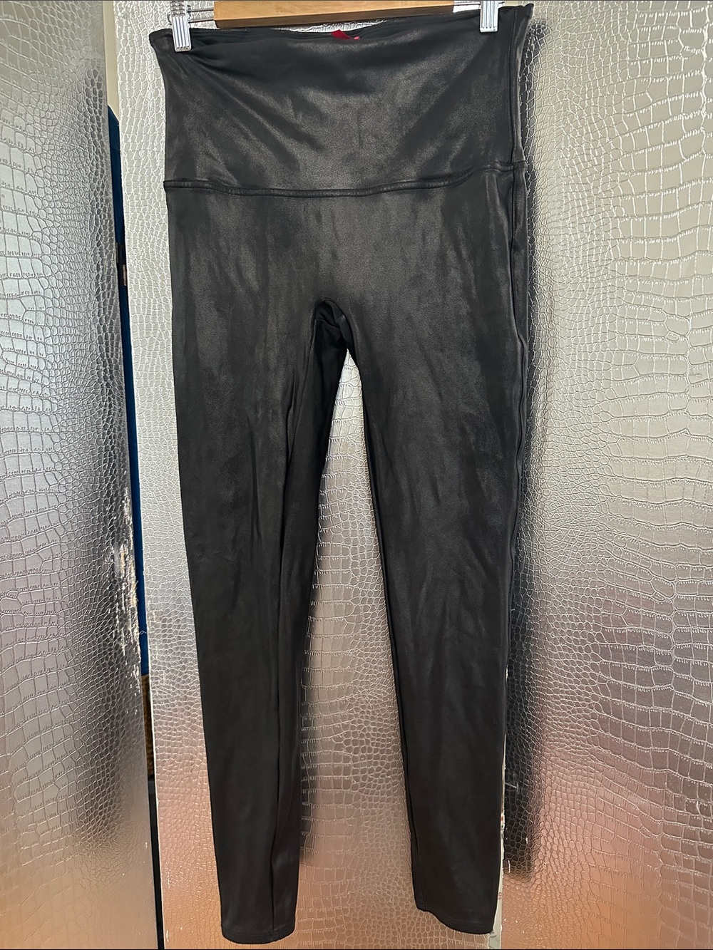 SPANX Black Faux Leather Leggings